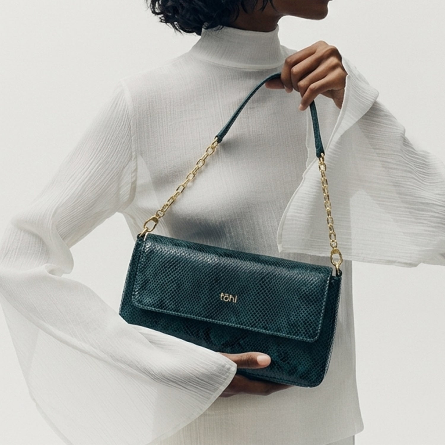 MEDUSA WOMEN'S CONVERTIBLE SHOULDER BAG - TEAL