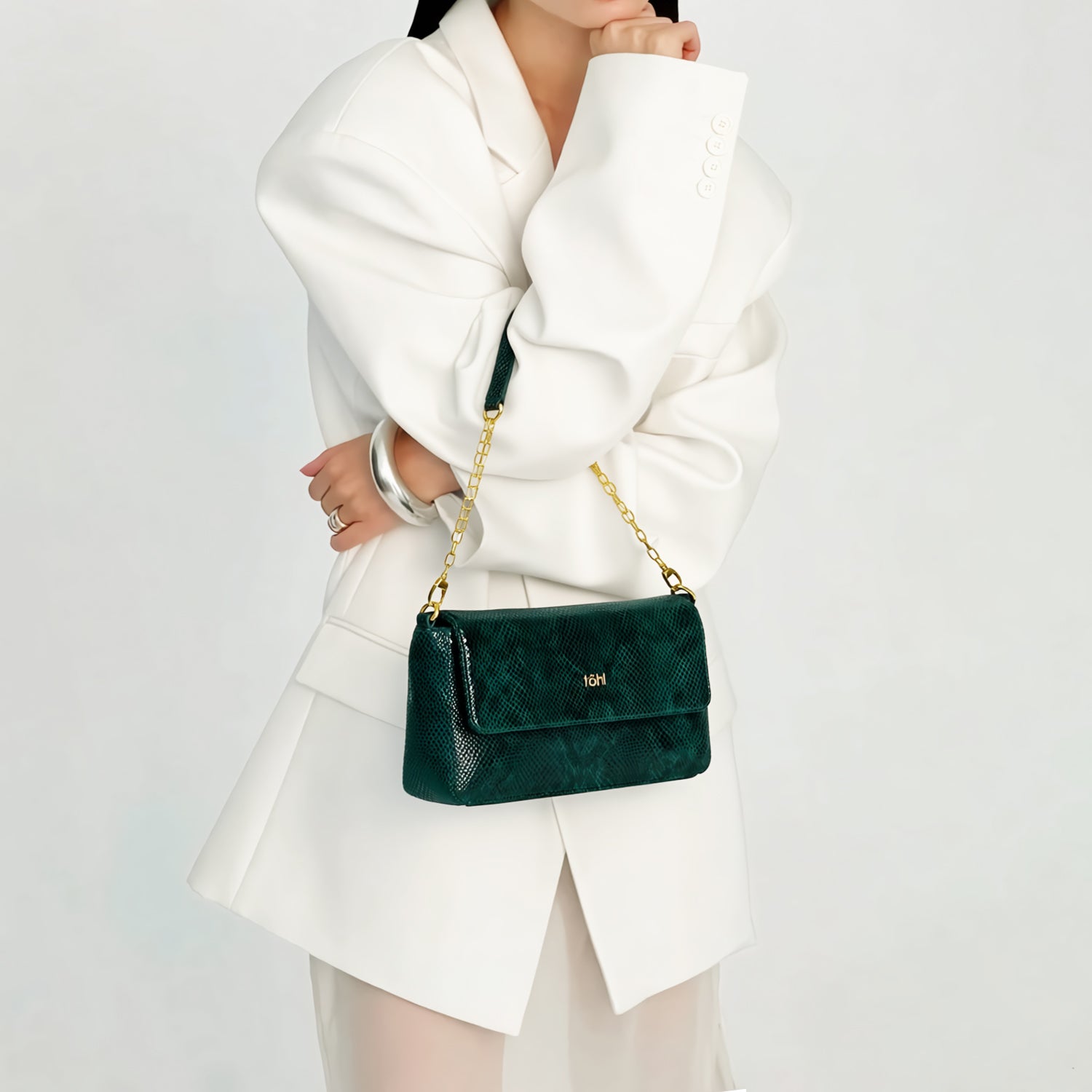 MEDUSA WOMEN'S CONVERTIBLE SHOULDER BAG - TEAL