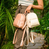 NEVERN WOMEN'S BACKPACK - METALLIC NUDE