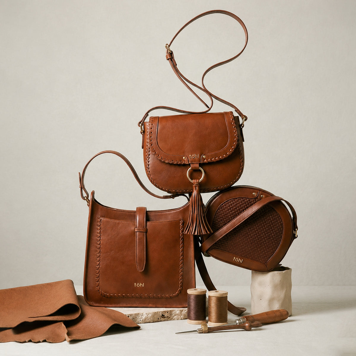ETTA WOMEN'S SHOULDER BAG - VINTAGE TAN