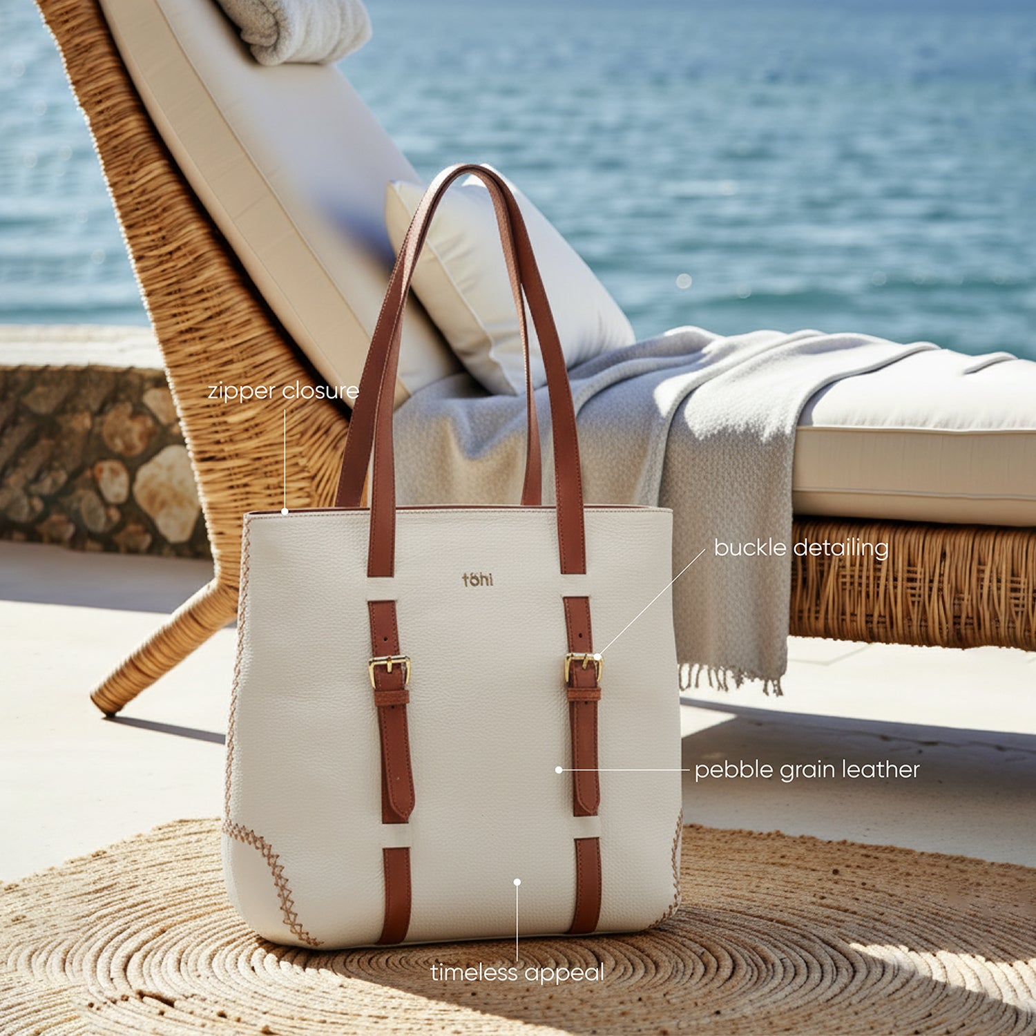 ராட்னர் மகளிர் டோட் பேக் - வெள்ளை