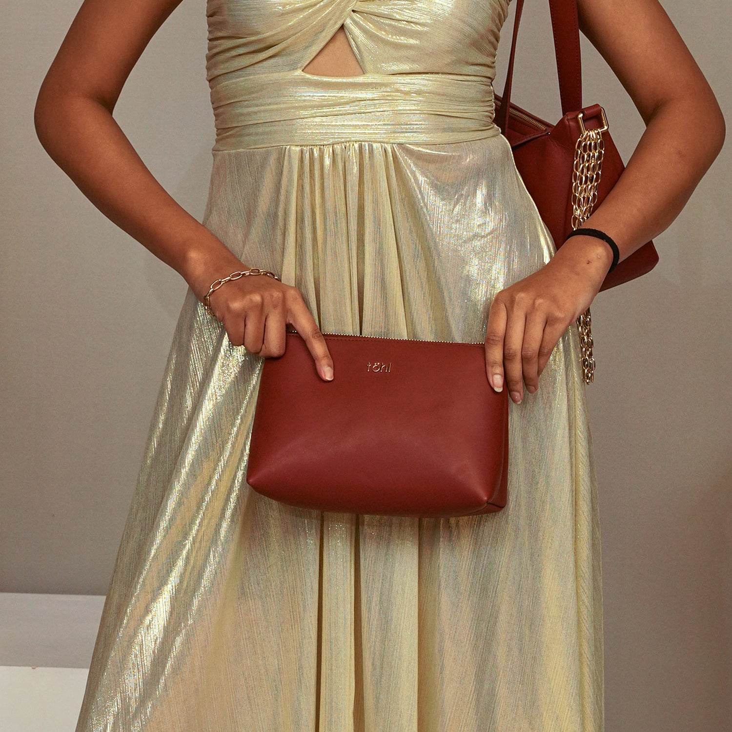 SOLACE WOMEN'S CLUTCH - RUSSET