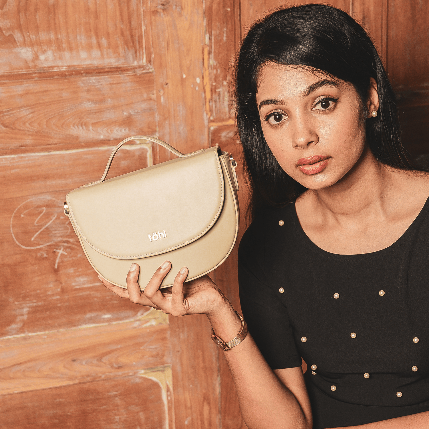 SWINTON WOMEN'S CROSSBODY BAG - LIGHT NUDE