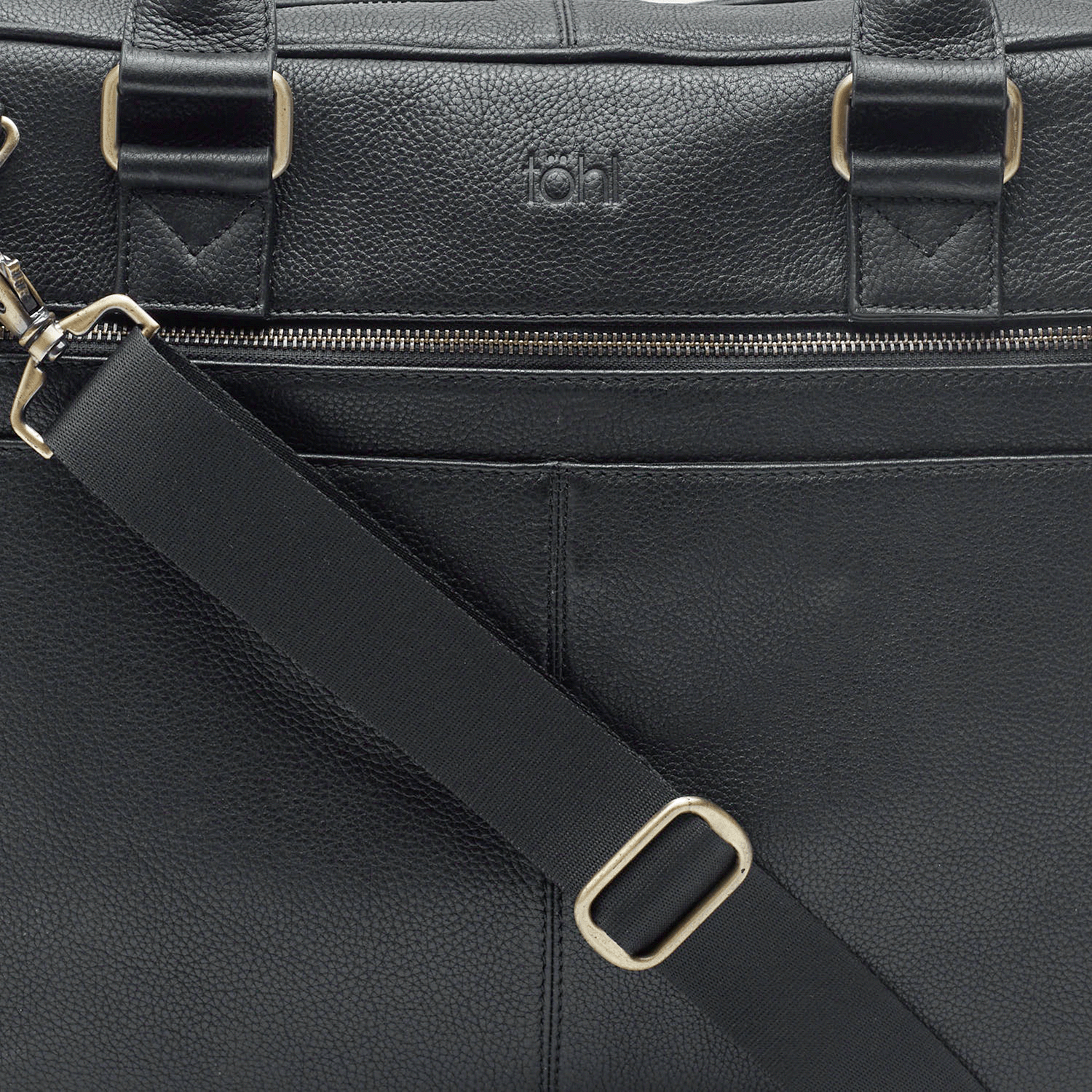 SANTI MEN'S LAPTOP BAG - CHARCOAL BLACK