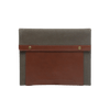 BORDA iPAD SLEEVE - OLIVE, VINTAGE TAN