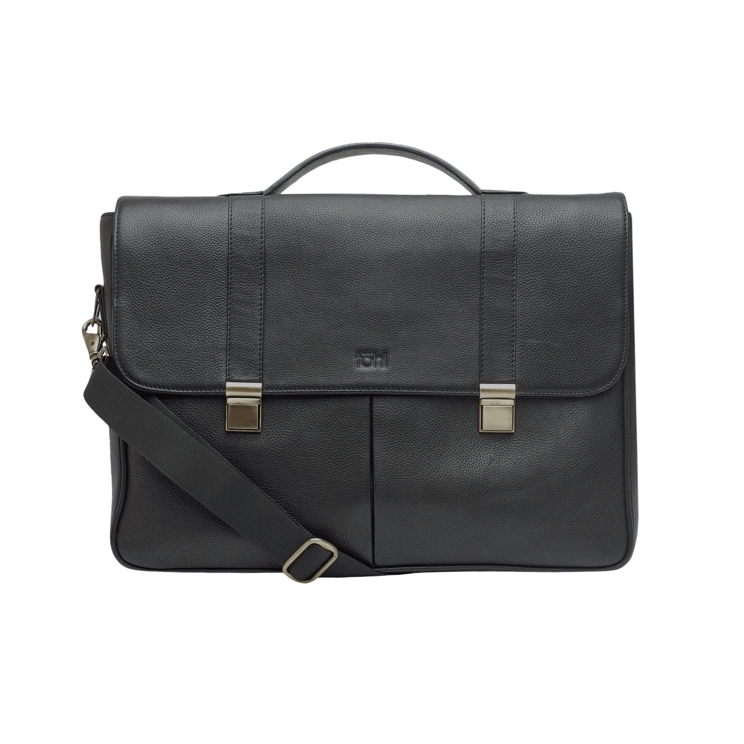 CUNEO MEN'S VALISE & SATCHEL - CHARCOAL BLACK