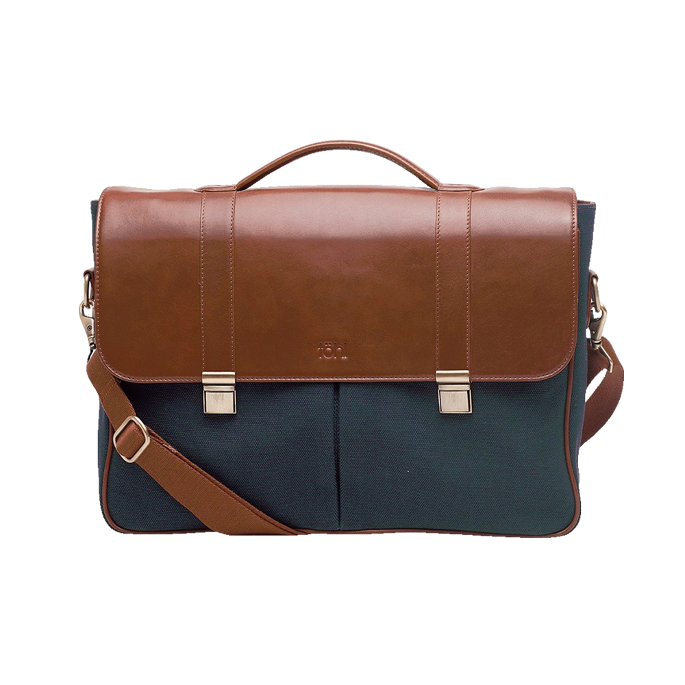 LECCO MEN'S VALISE & SATCHEL - NAVY