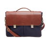 LECCO MEN'S VALISE & SATCHEL - NAVY