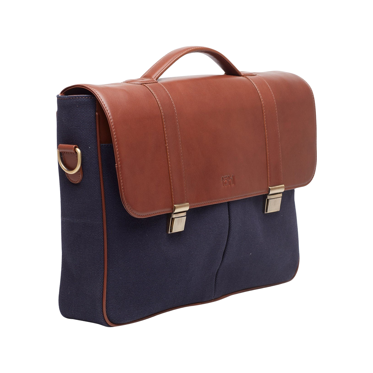 LECCO MEN'S VALISE & SATCHEL - NAVY