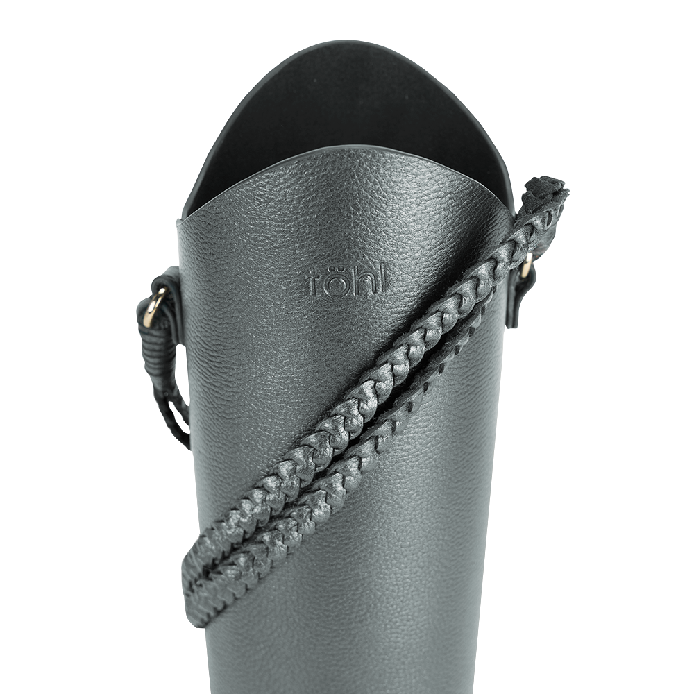 TUSCANY BOTTLE HOLDER - METALLIC CARBON