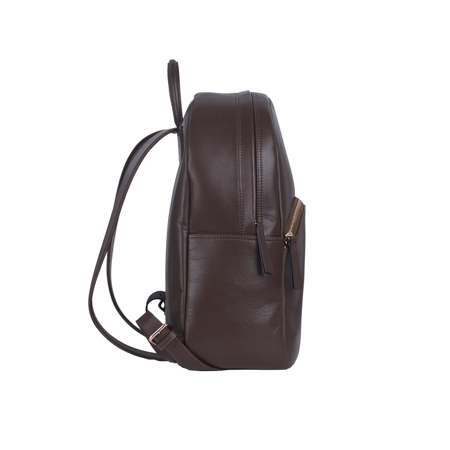 CHENA WOMEN'S ZIP THROUGH BACKPACK - CHOCO