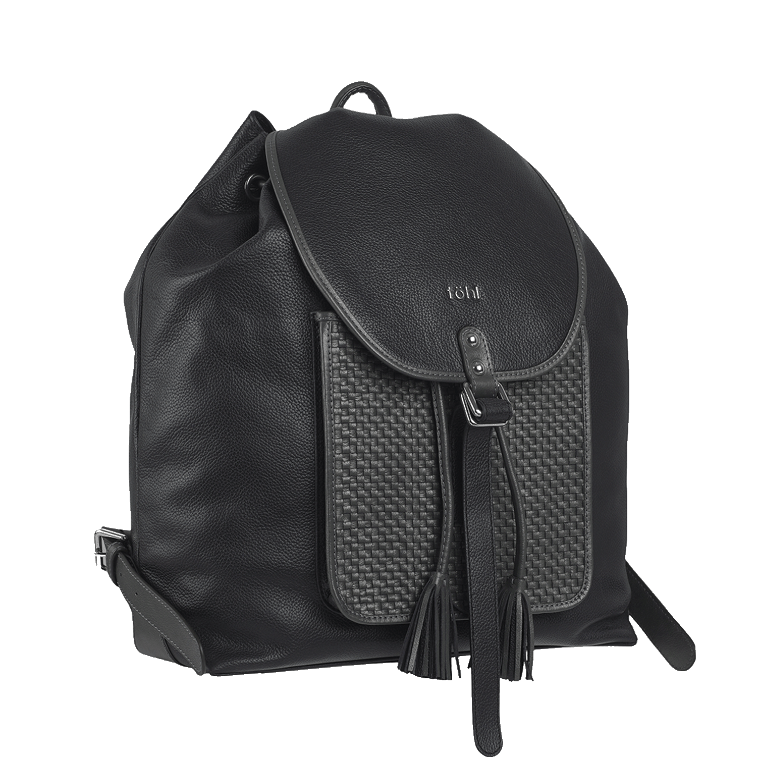 நயாரா பெண்கள் ஃபிளாப் ஃப்ரண்ட் பேக் - கரி கருப்பு