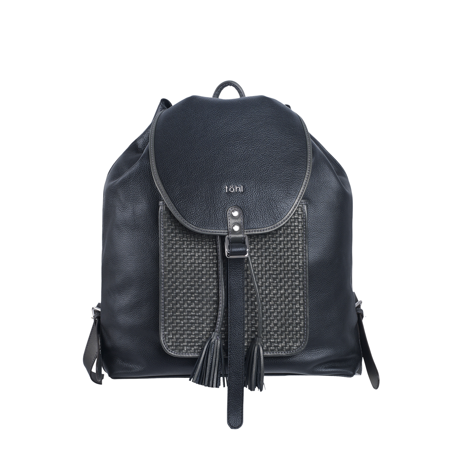 NAYARA WOMEN'S FLAP FRONT BACKPACK - CHARCOAL BLACK