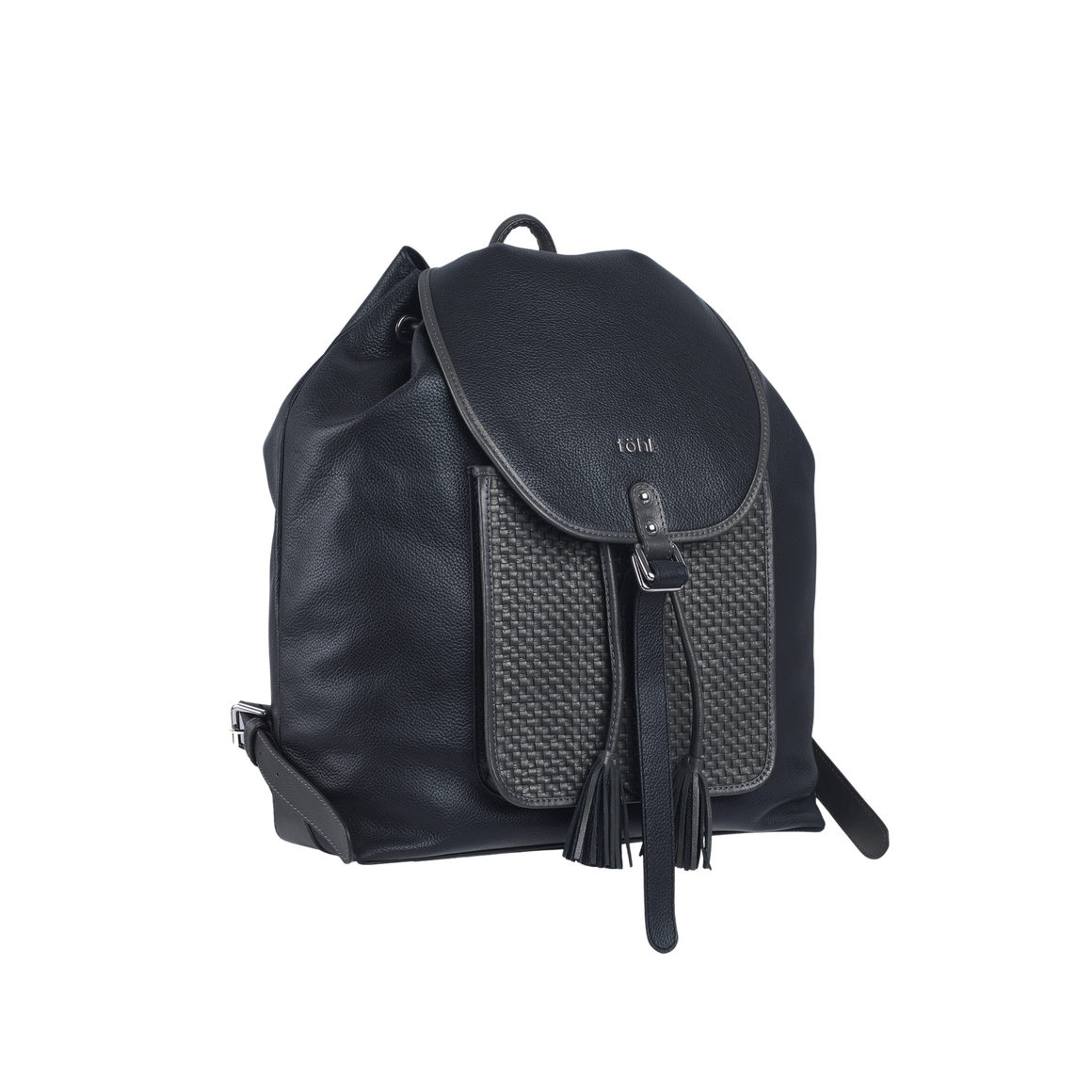 NAYARA WOMEN'S FLAP FRONT BACKPACK - CHARCOAL BLACK