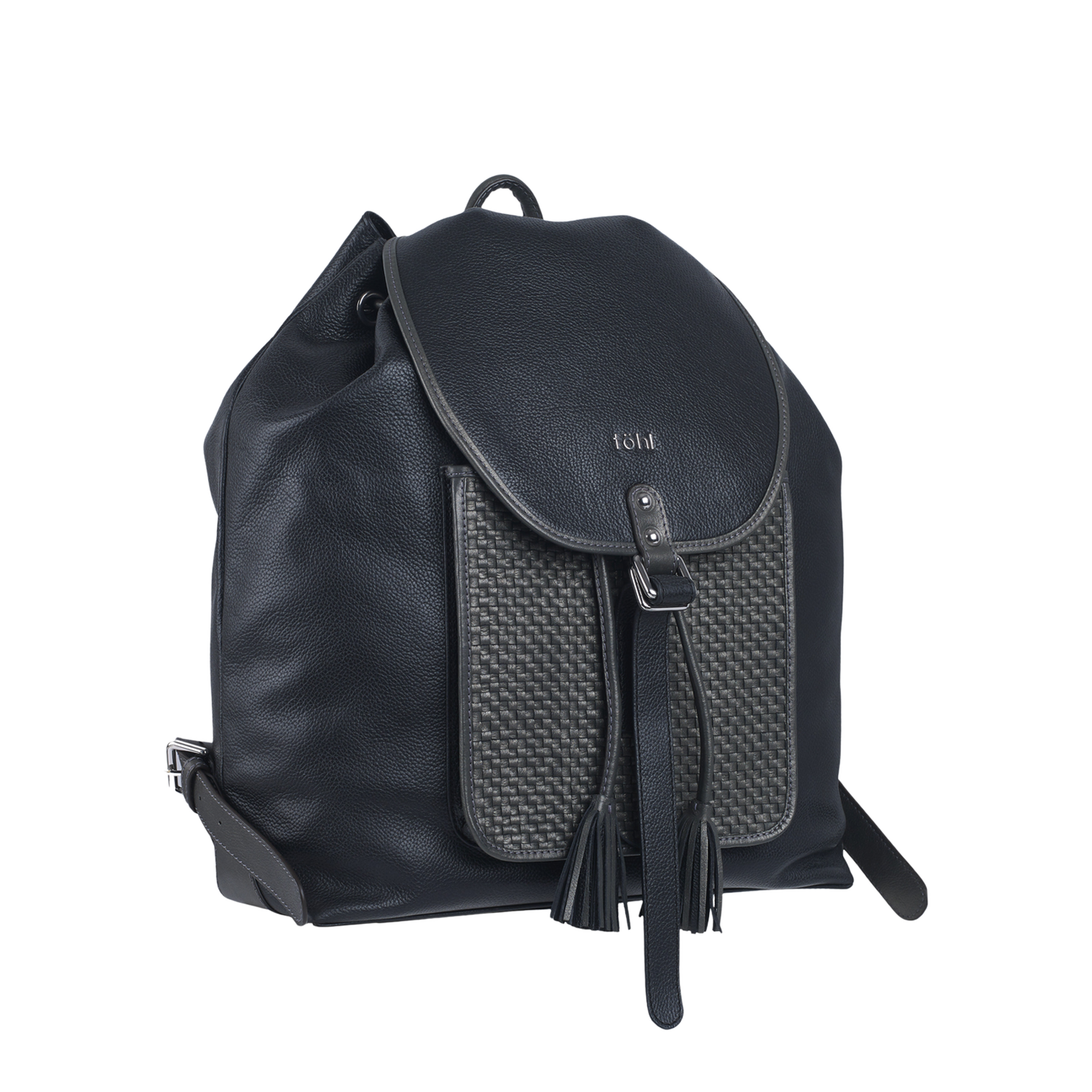 NAYARA WOMEN'S FLAP FRONT BACKPACK - CHARCOAL BLACK