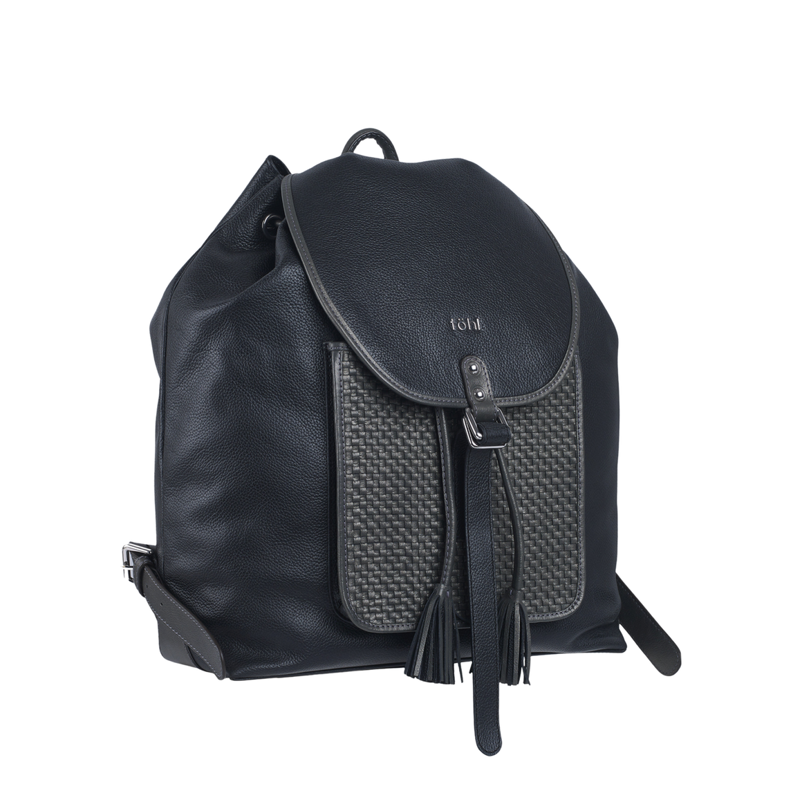 NAYARA WOMEN'S FLAP FRONT BACKPACK - CHARCOAL BLACK