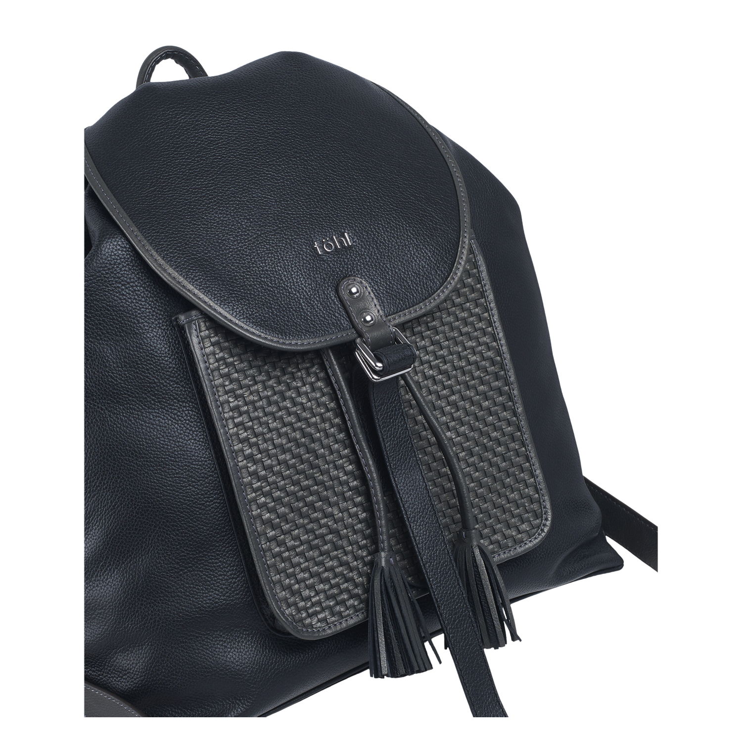 NAYARA WOMEN'S FLAP FRONT BACKPACK - CHARCOAL BLACK