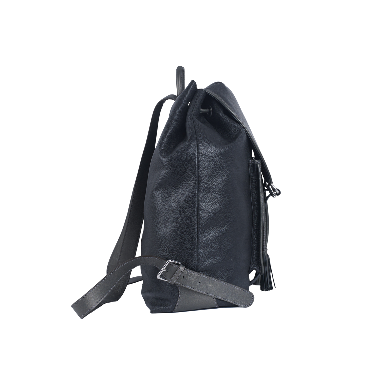 NAYARA WOMEN'S FLAP FRONT BACKPACK - CHARCOAL BLACK