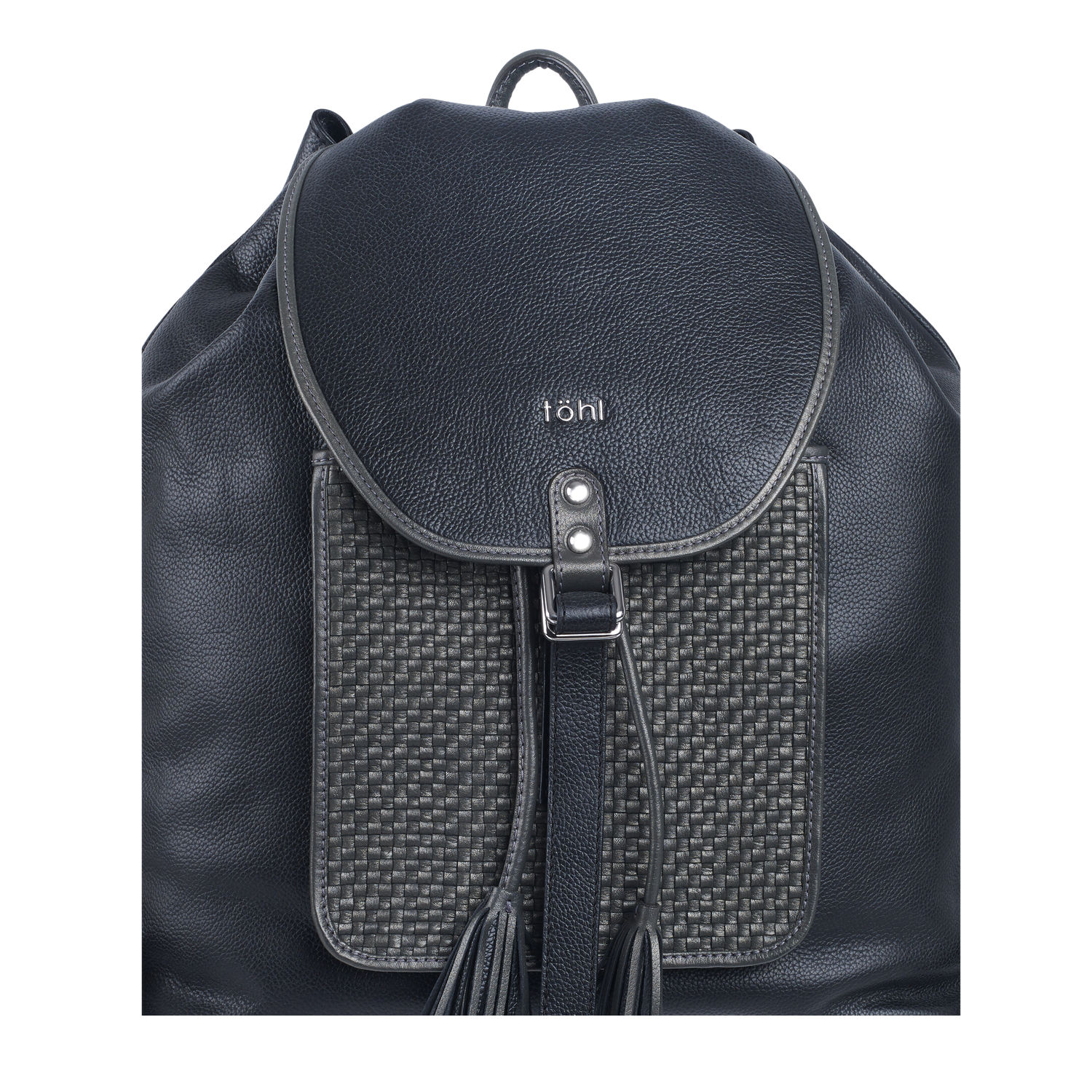 NAYARA WOMEN'S FLAP FRONT BACKPACK - CHARCOAL BLACK