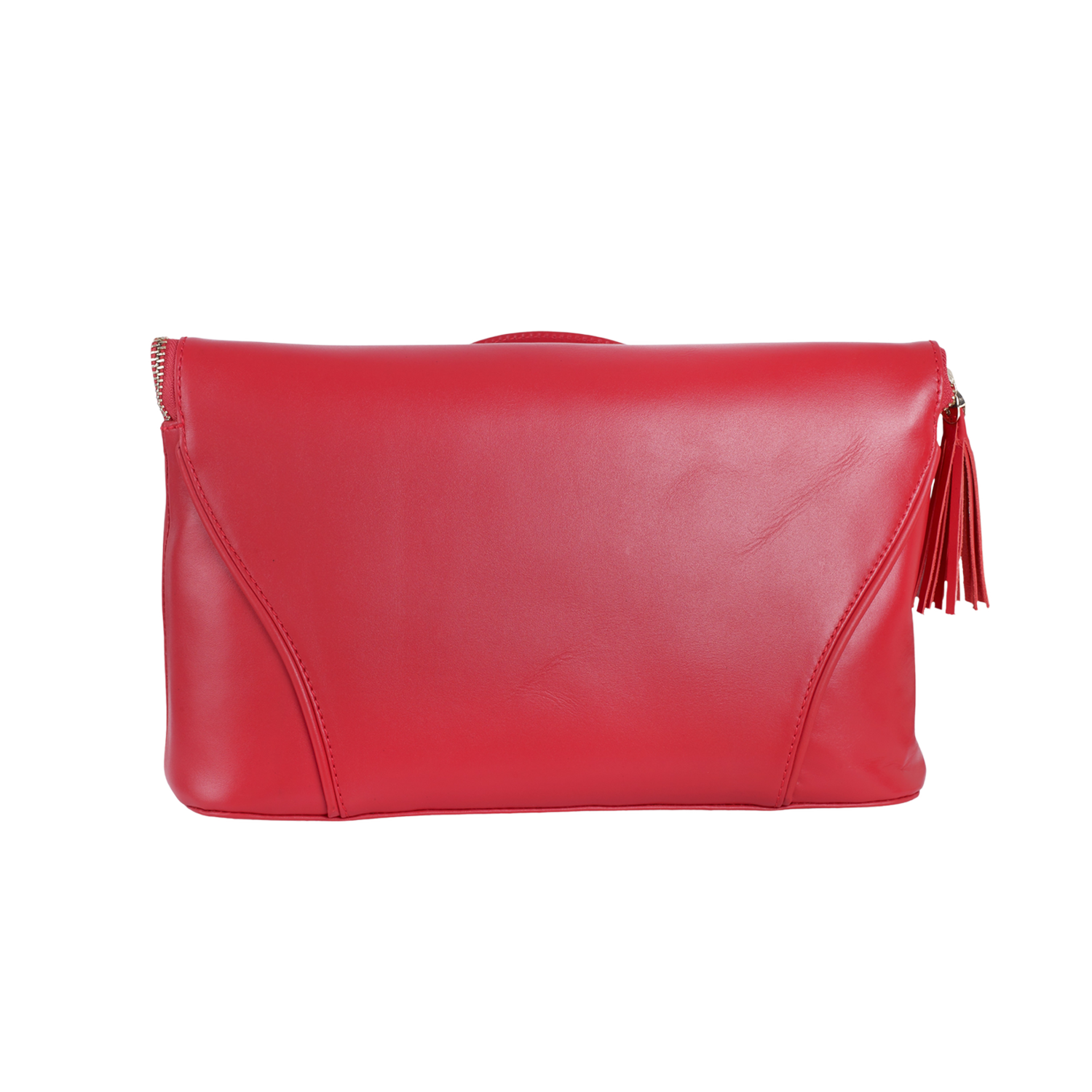 TARA WOMEN'S TASSELED CLUTCH - SPICE RED