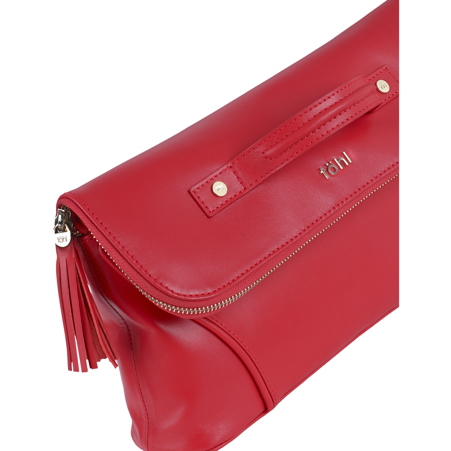 TARA WOMEN'S TASSELED CLUTCH - SPICE RED