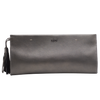 DEMI WOMEN'S TASSELLED GRIP CLUTCH - METALLIC SMOKE