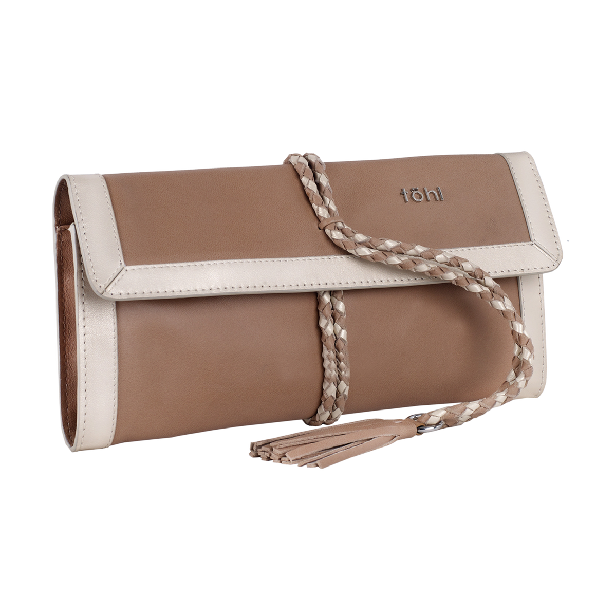 LEA WOMEN'S ROLLUP CLUTCH - NUDE