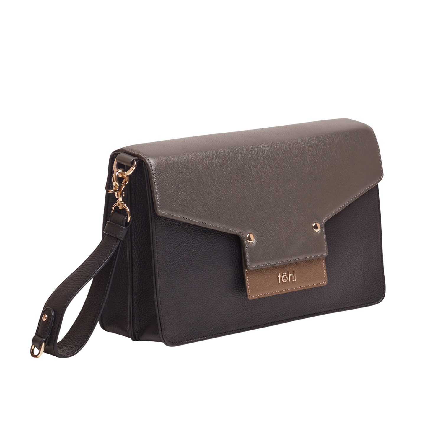 CALETA WOMEN'S CLUTCH - CHARCOAL BLACK