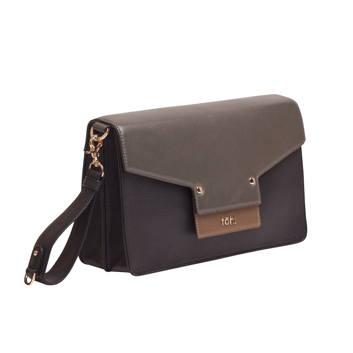 CALETA WOMEN'S CLUTCH - CHARCOAL BLACK