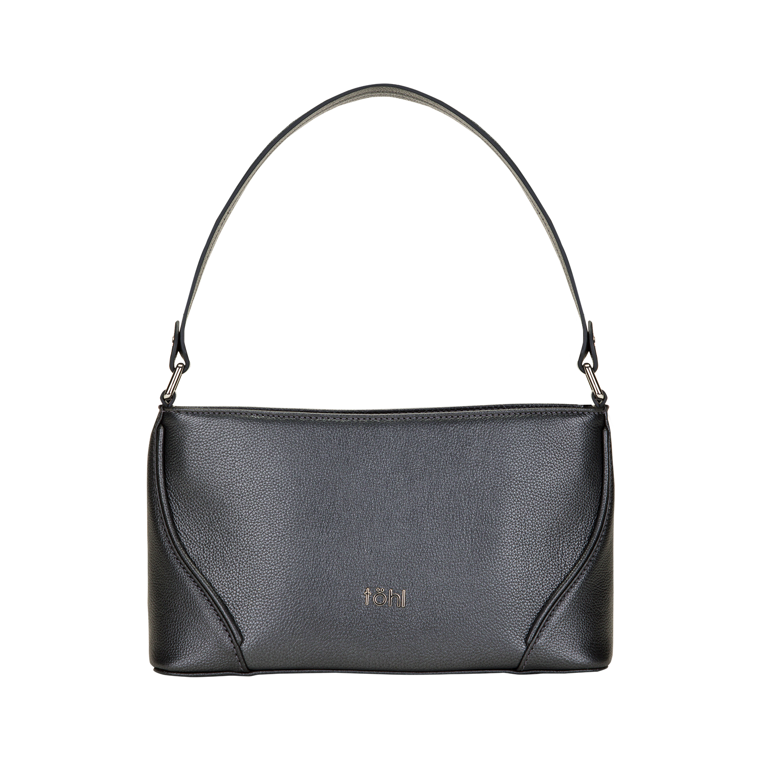 निकोल महिलाओं का शोल्डर बैगेट - मेटैलिक कार्बन