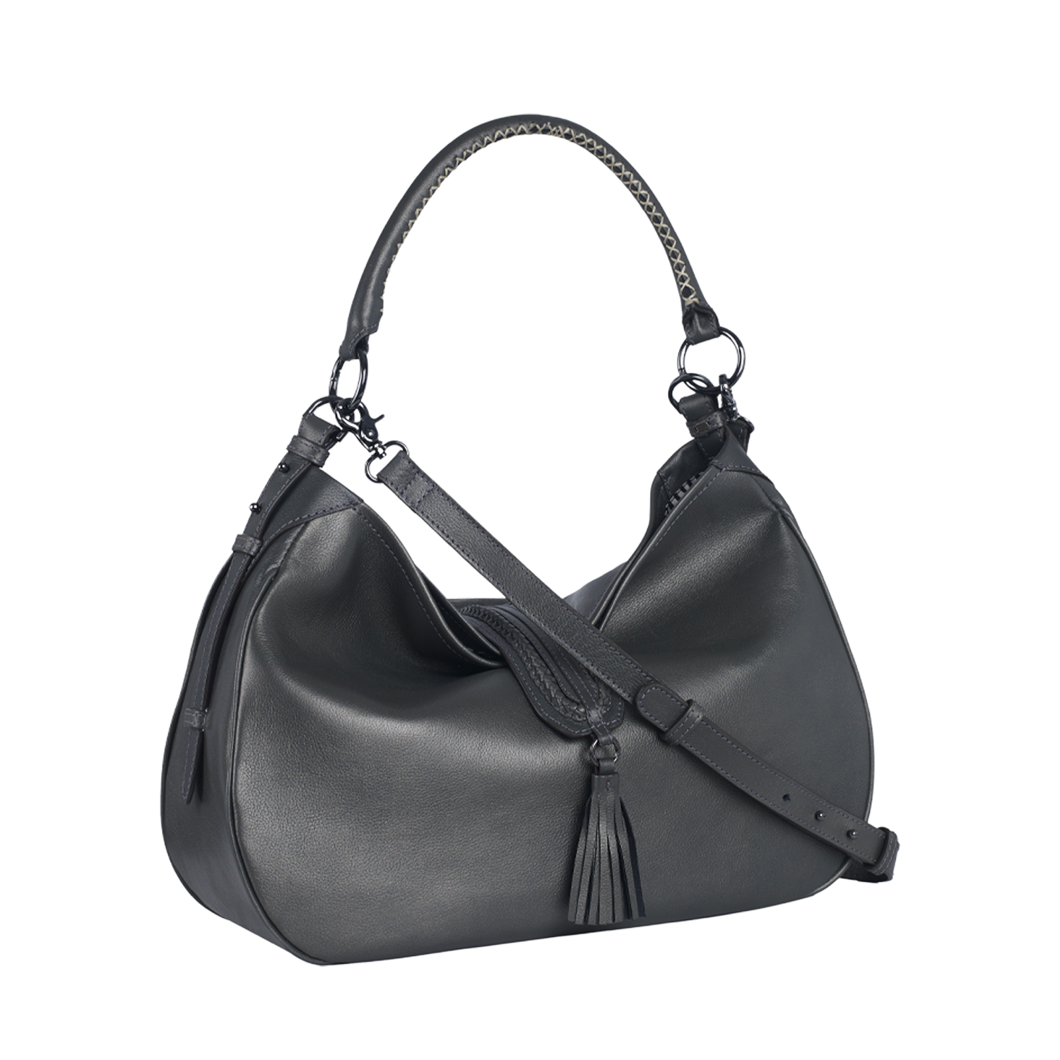 EDIE WOMEN'S SHOULDER BAG -  METALLIC SMOKE