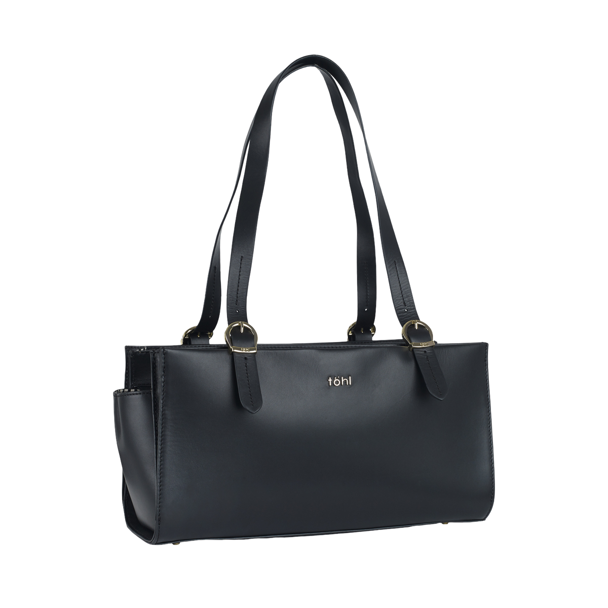CORTLAND WOMEN'S SHOULDER BAGUETTE BAG - CHARCOAL BLACK