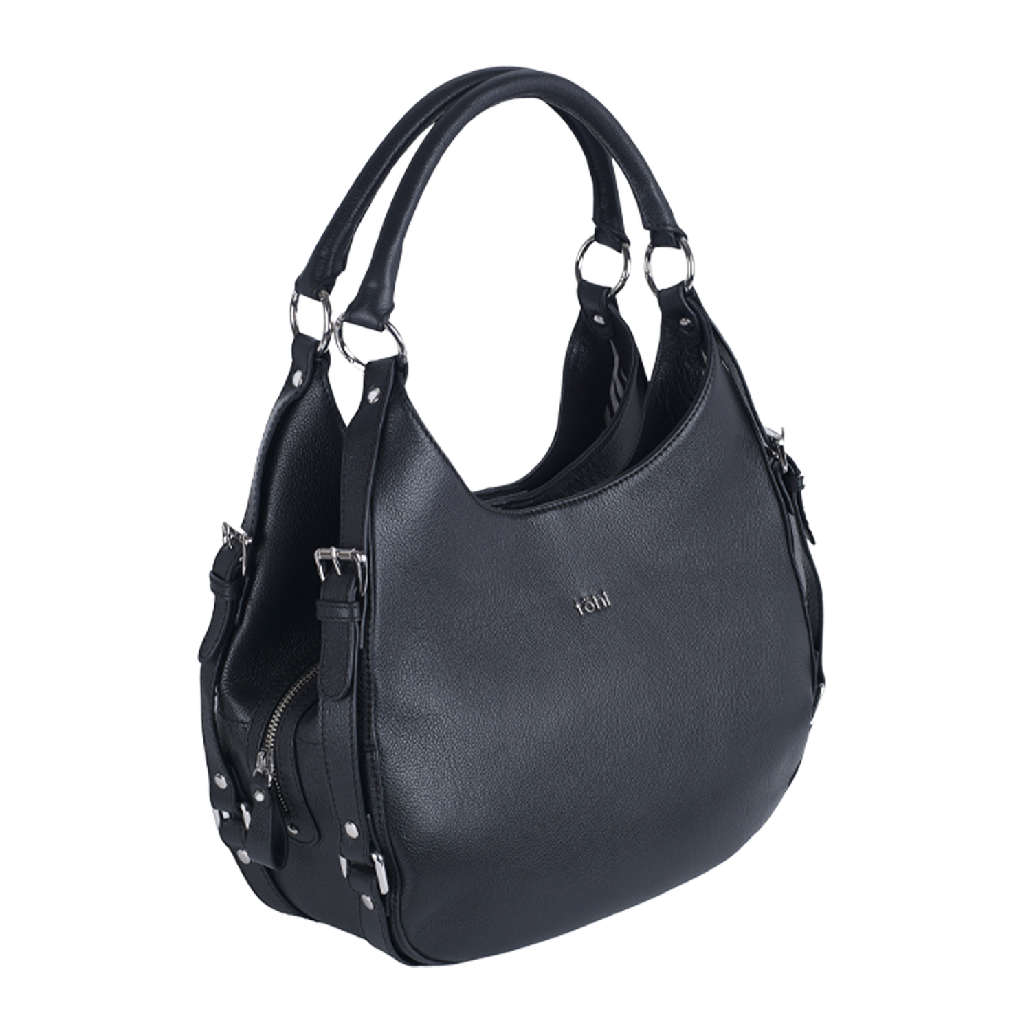 KAIA WOMEN'S SHOULDER BAG - CHARCOAL BLACK