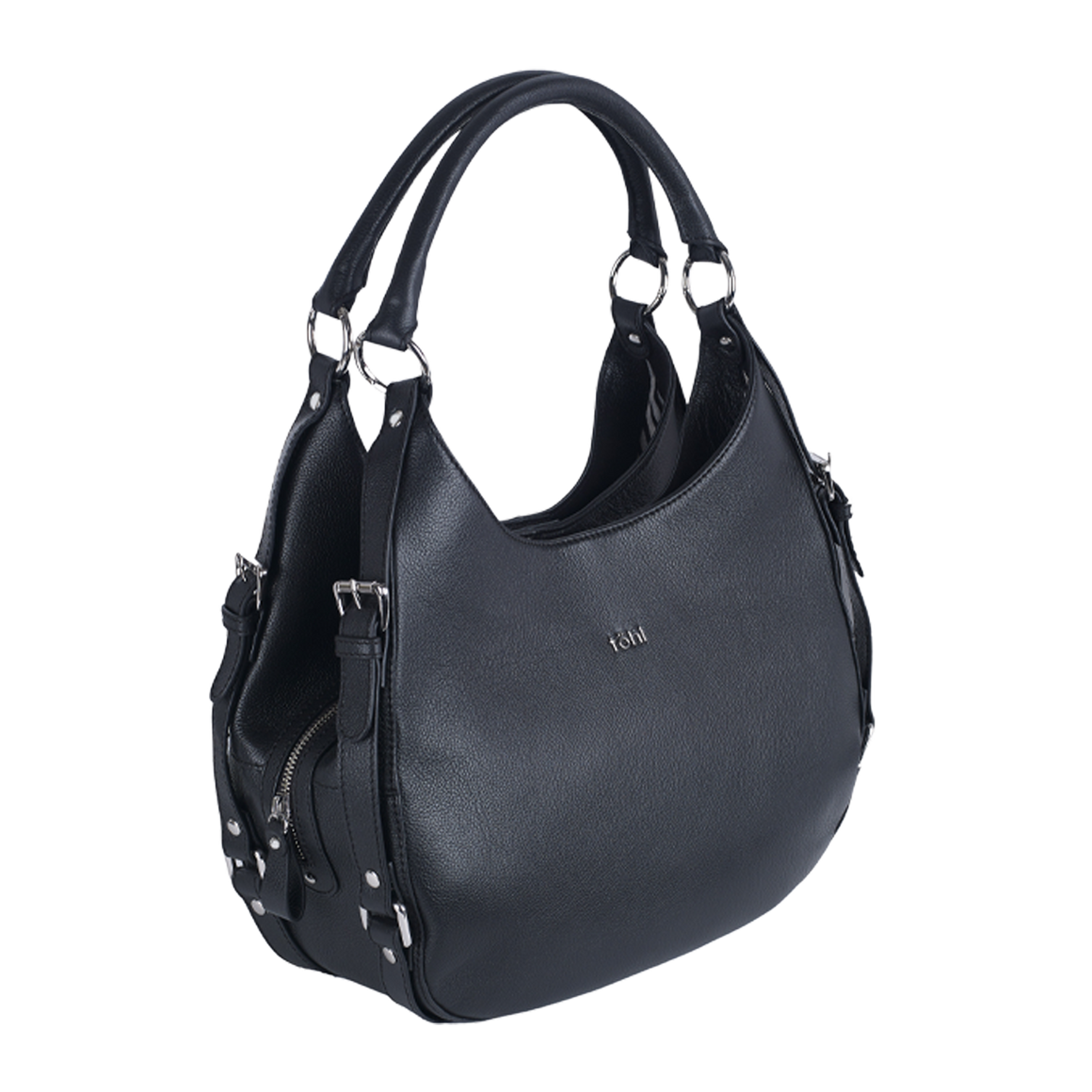 KAIA WOMEN'S SHOULDER BAG - CHARCOAL BLACK