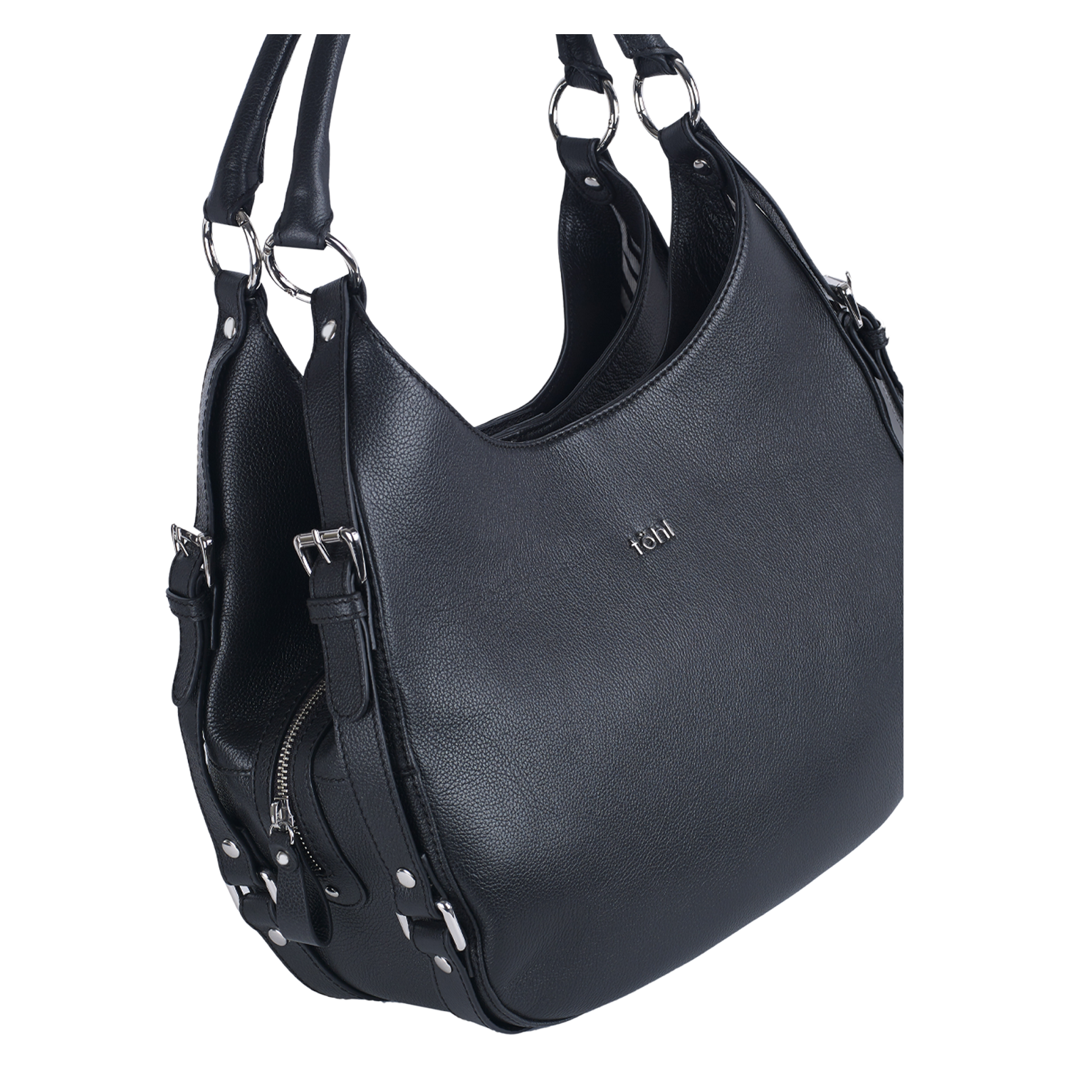 KAIA WOMEN'S SHOULDER BAG - CHARCOAL BLACK