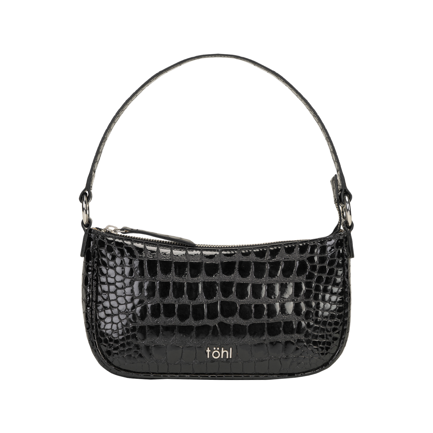 LAUREN WOMEN'S SHOULDER BAG - GLOSSY BLACK