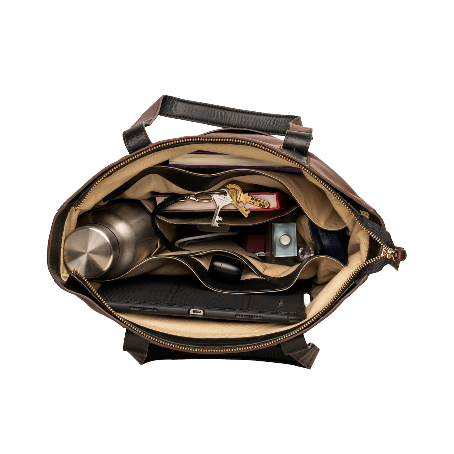 CHRISTINE WOMEN'S TOTE BAG - WALNUT