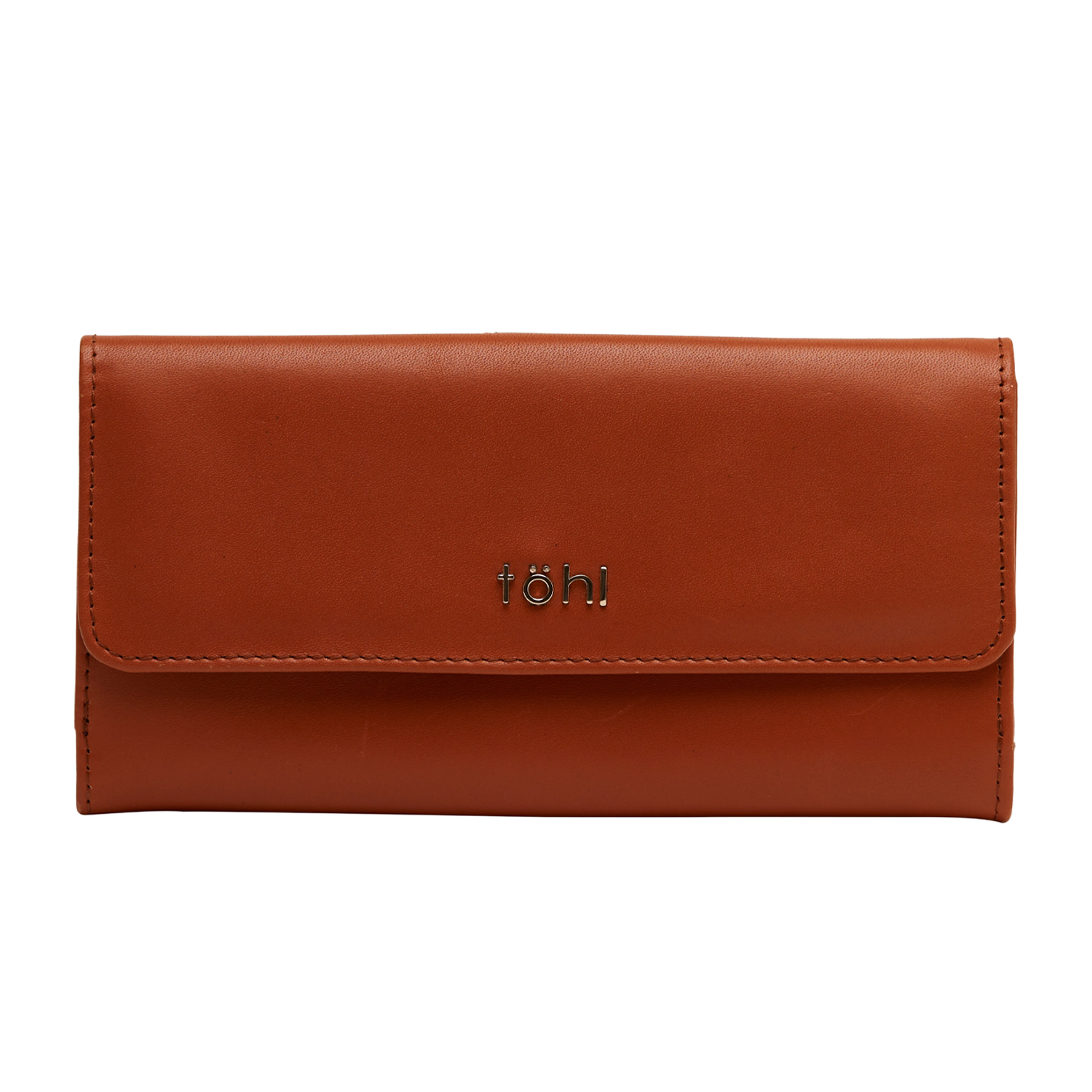 LUDLOW WOMEN'S FLAPOVER WALLET - COGNAC