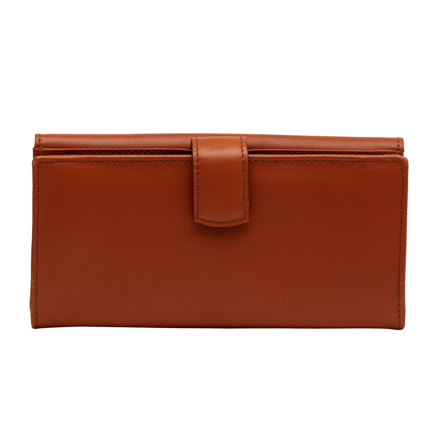 LUDLOW WOMEN'S FLAPOVER WALLET - COGNAC