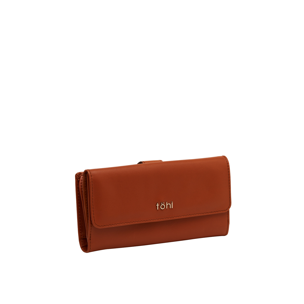 LUDLOW WOMEN'S FLAPOVER WALLET - COGNAC