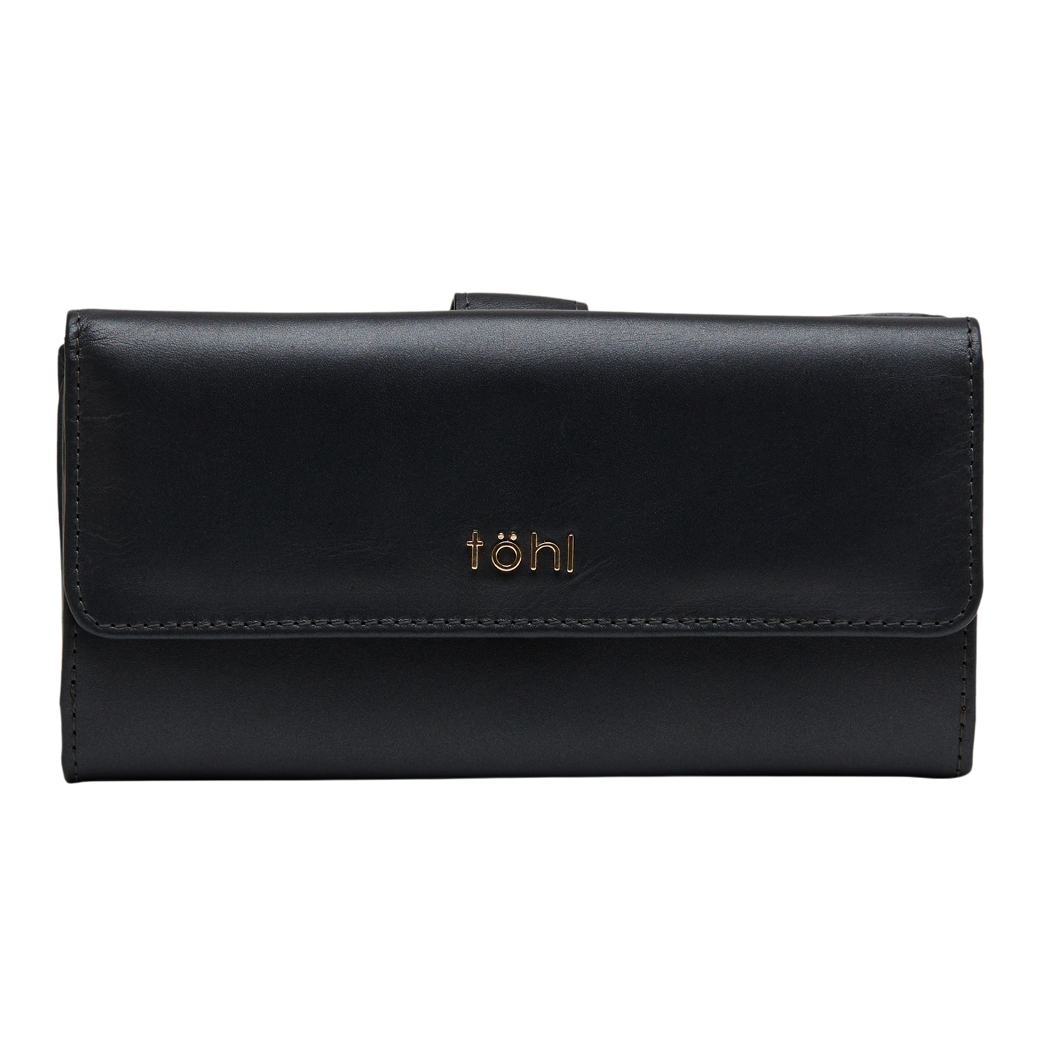 LUDLOW WOMEN'S FLAPOVER WALLET - METALLIC CARBON