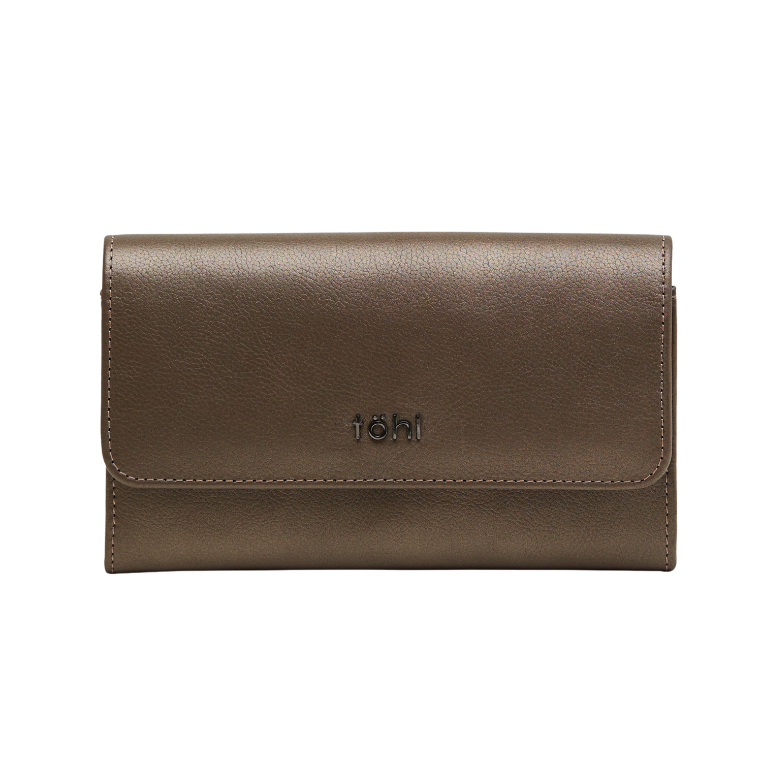 ALLEN WOMEN'S FLAPOVER WALLET - METALLIC COPPER