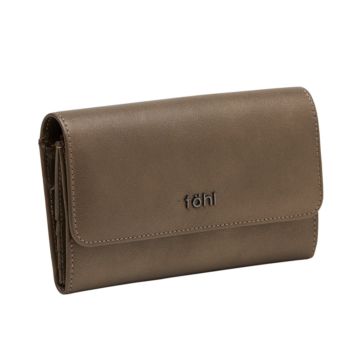 ALLEN WOMEN'S FLAPOVER WALLET - METALLIC COPPER