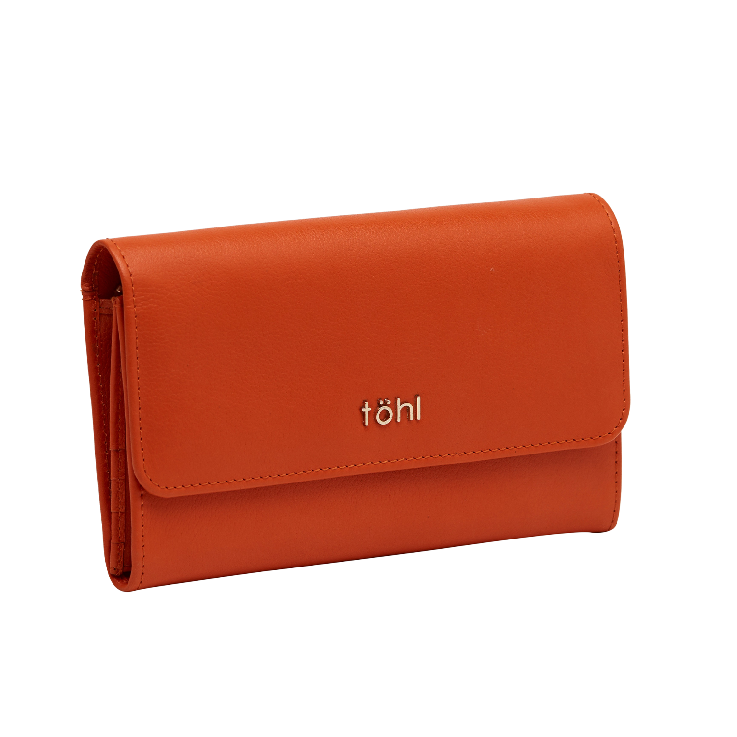 ALLEN WOMEN'S FLAPOVER WALLET - ORANGE MELON