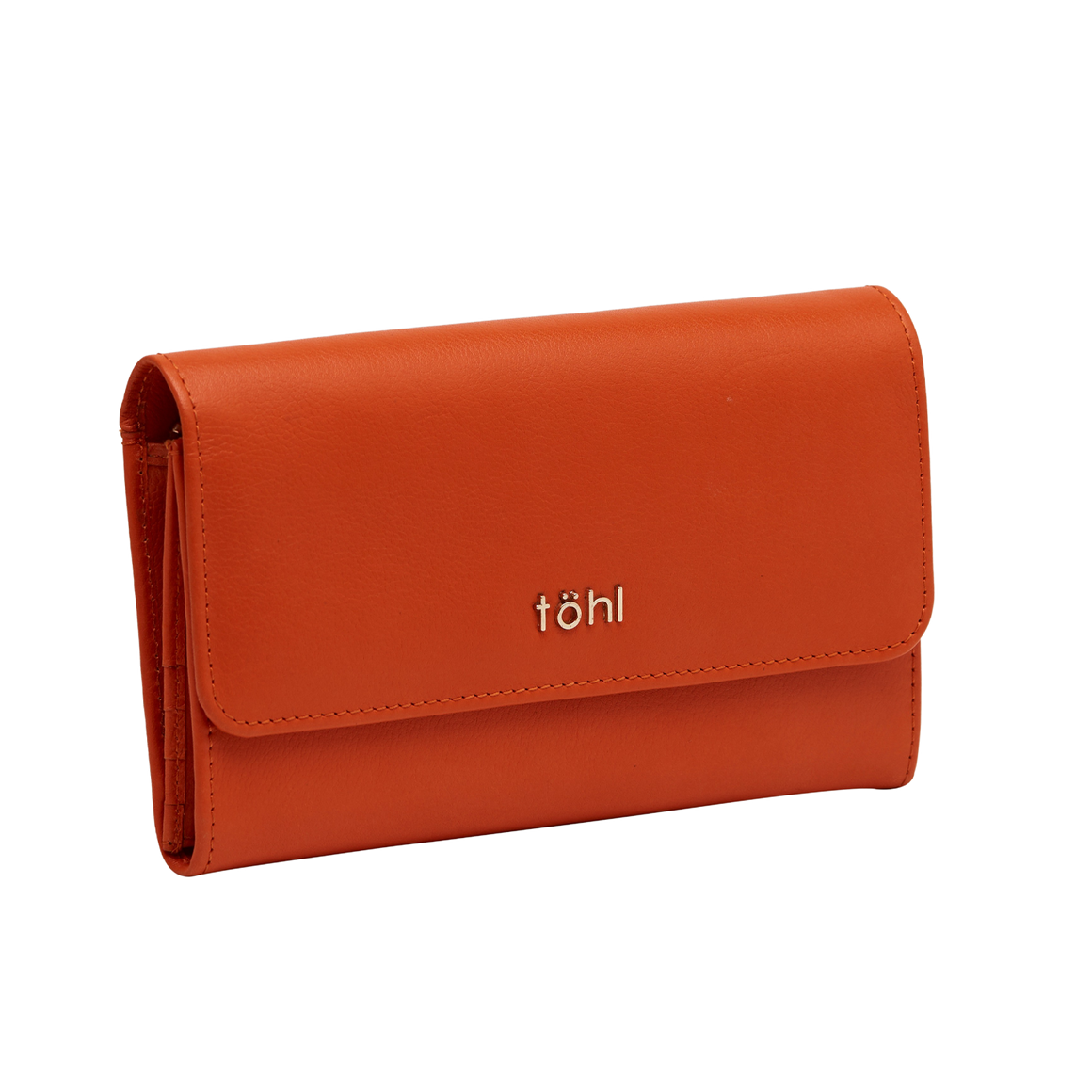 ALLEN WOMEN'S FLAPOVER WALLET - ORANGE MELON