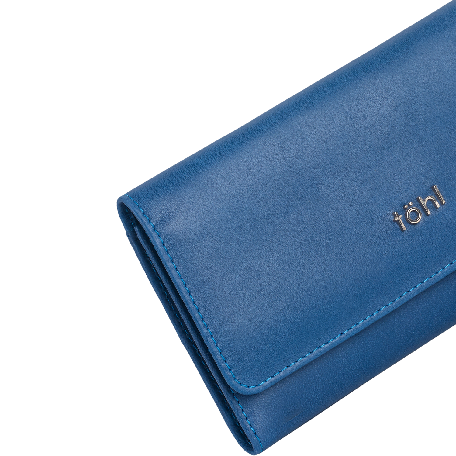 BOBBI WOMEN'S FLAPOVER WALLET - AZURE