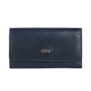 BOBBI WOMEN'S FLAPOVER WALLET - CHARCOAL BLACK