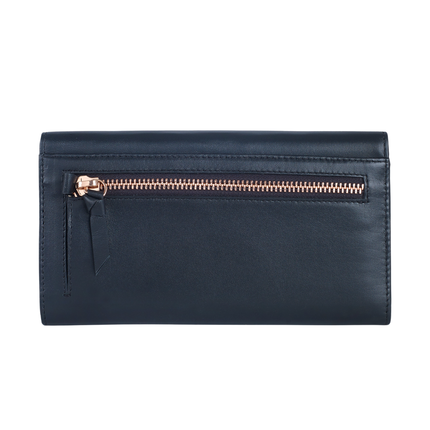 BOBBI WOMEN'S FLAPOVER WALLET - CHARCOAL BLACK