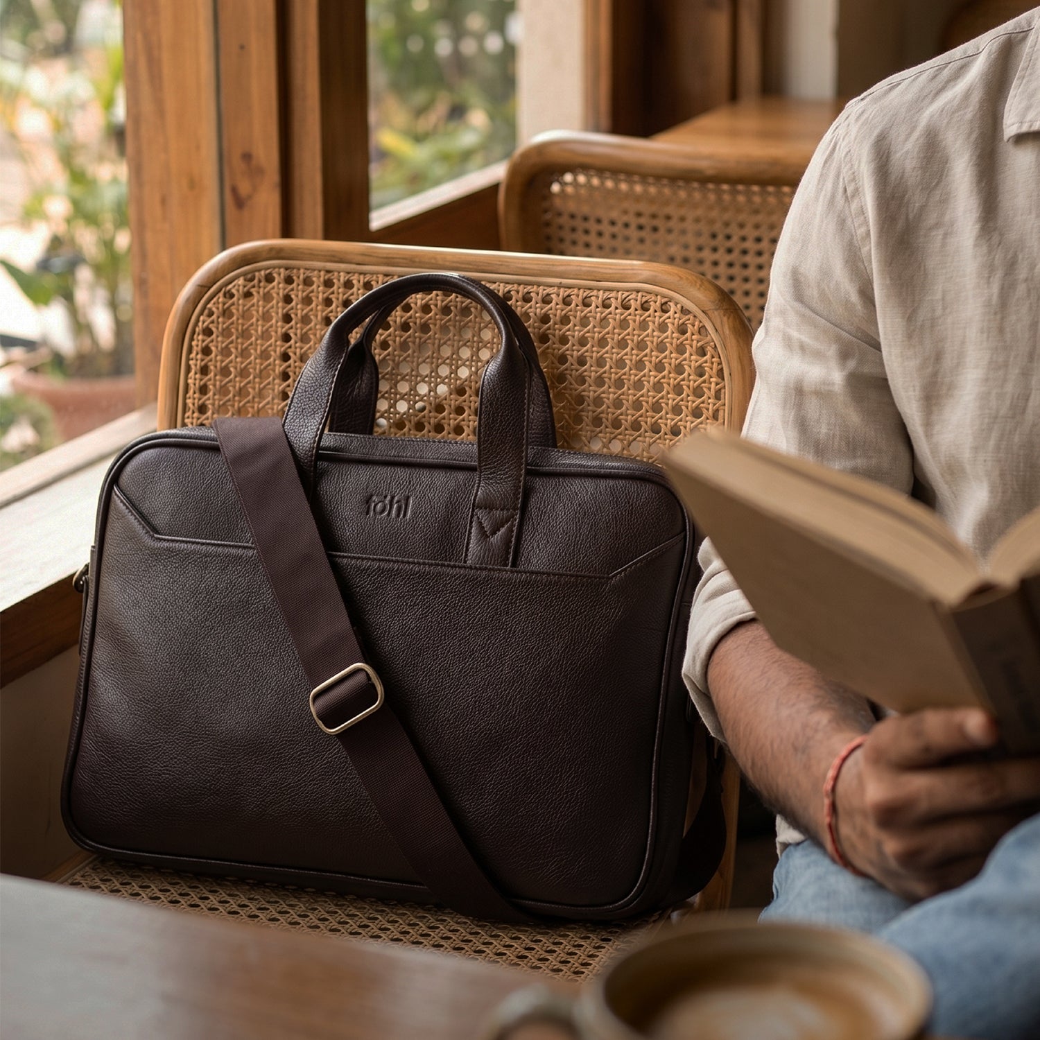 VETTORE MEN'S LAPTOP BAG - T MORO