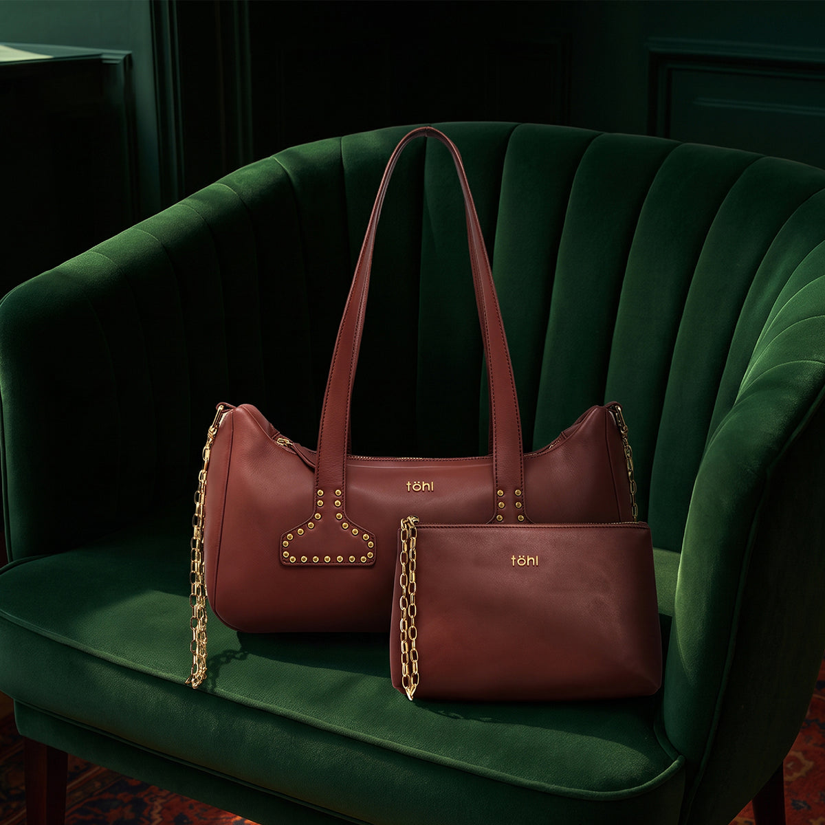 VIRELLE WOMEN'S SHOULDER BAG - RUSSET